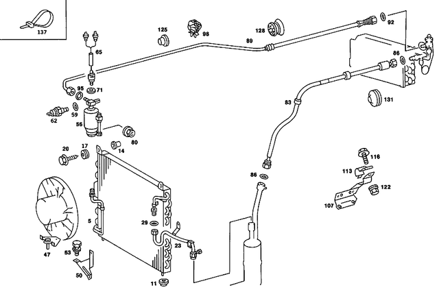 1078301770 - Heating and Ventilation: Condensor for Mercedes-Benz: 560SL Image image