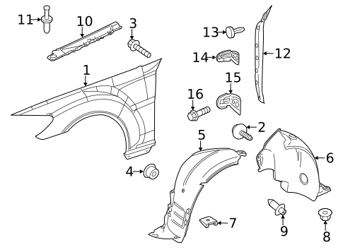 Fender & Components for 2014 Mercedes-Benz CL65 AMG #0