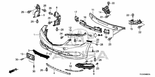 Front Bumper (1) for 2015 Acura RLX #0