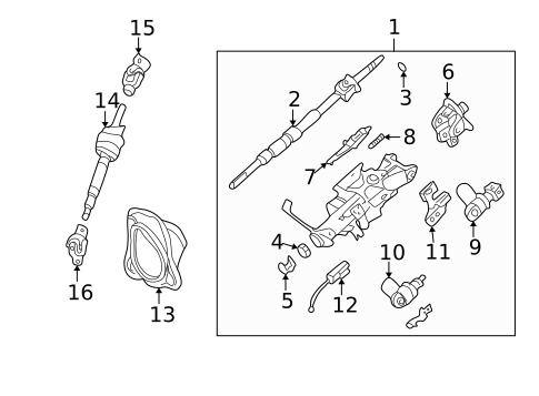 Steering Column Assembly for 2003 INFINITI M45 #0