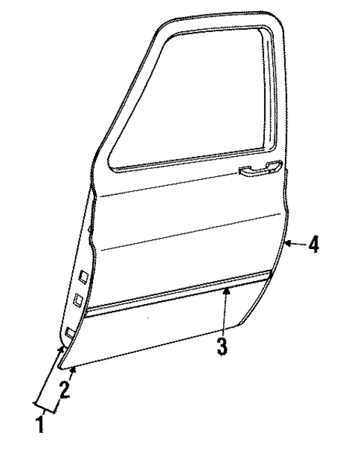 Door & Components for 1987 Chevrolet V20 #0