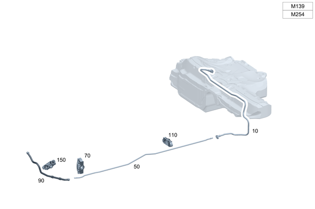 2064713900 - : Purge Line for Mercedes-Benz: 300C, C300, CLE300, CLE450, CLE53 AMG, E350, GLC300, GLC350e Image