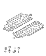 68424363AA - Frame, Bumper and Fascia: Floor Pan Shield, Left for Mopar Image