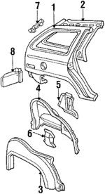 F2DZ7427841A - Body: Quarter Panel for FORD Image