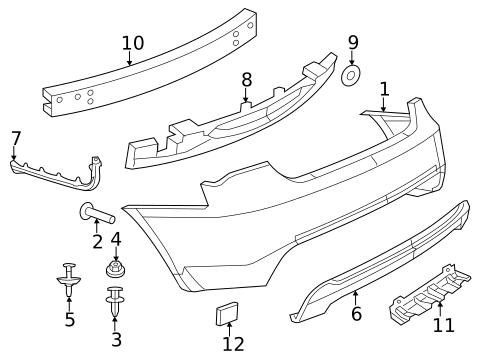 Bumper & Components - Rear for 2014 Dodge Avenger #0