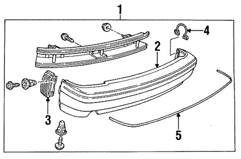 Bumper & Components - Rear for 1995 Saab 9000 #0