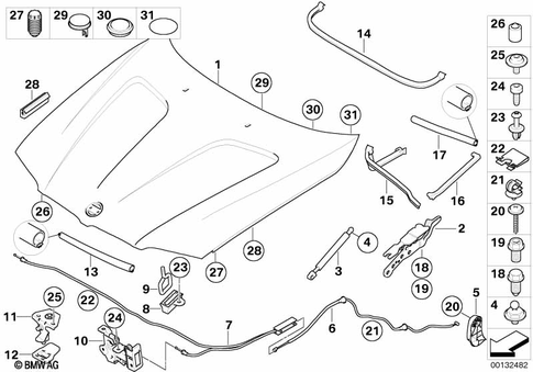 Hood for 2003 BMW X3 3.0i #0
