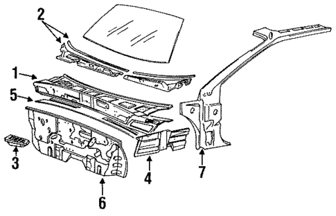 Cowl for 1994 Hyundai Scoupe #0