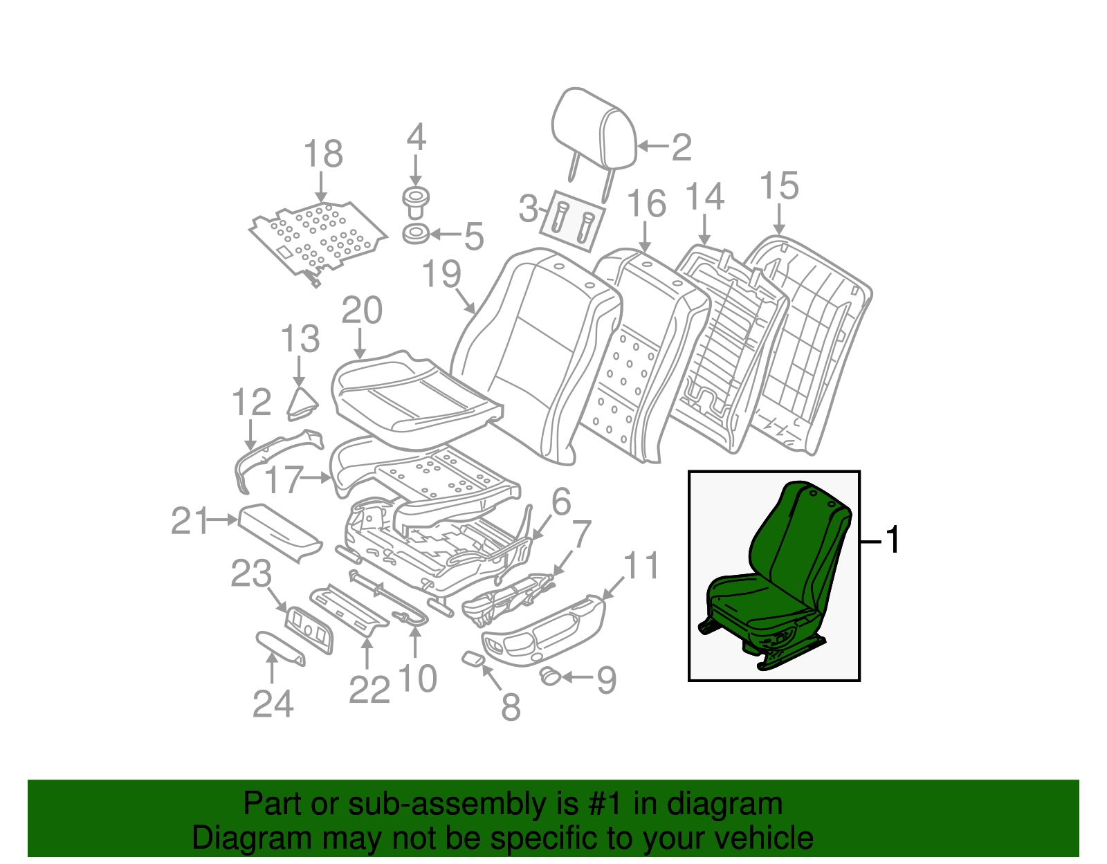 Seat Assembly - BMW (52-10-0-009-603)