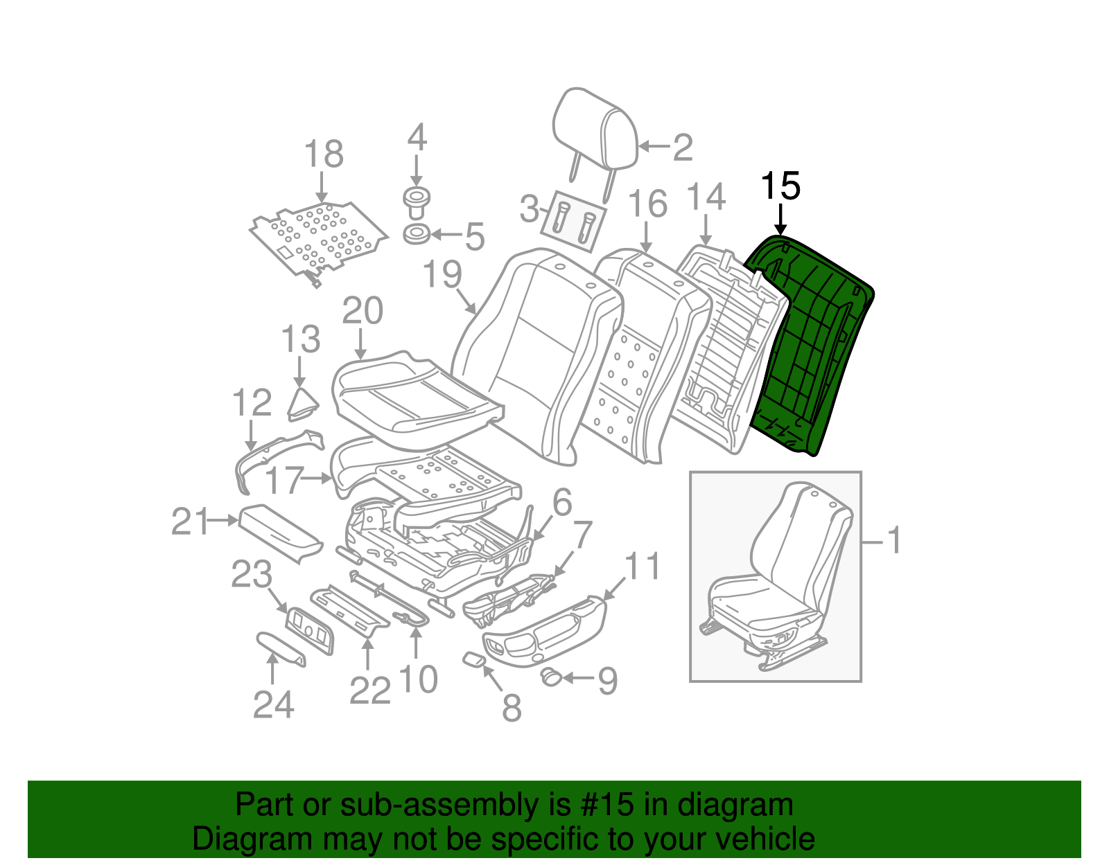 Seat Back Panel - BMW (52-10-7-000-927)