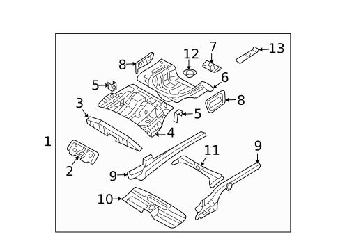 Rear Floor & Rails for 2008 Kia Optima #0