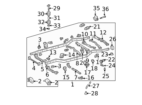 Frame & Components for 2007 Toyota 4Runner #0