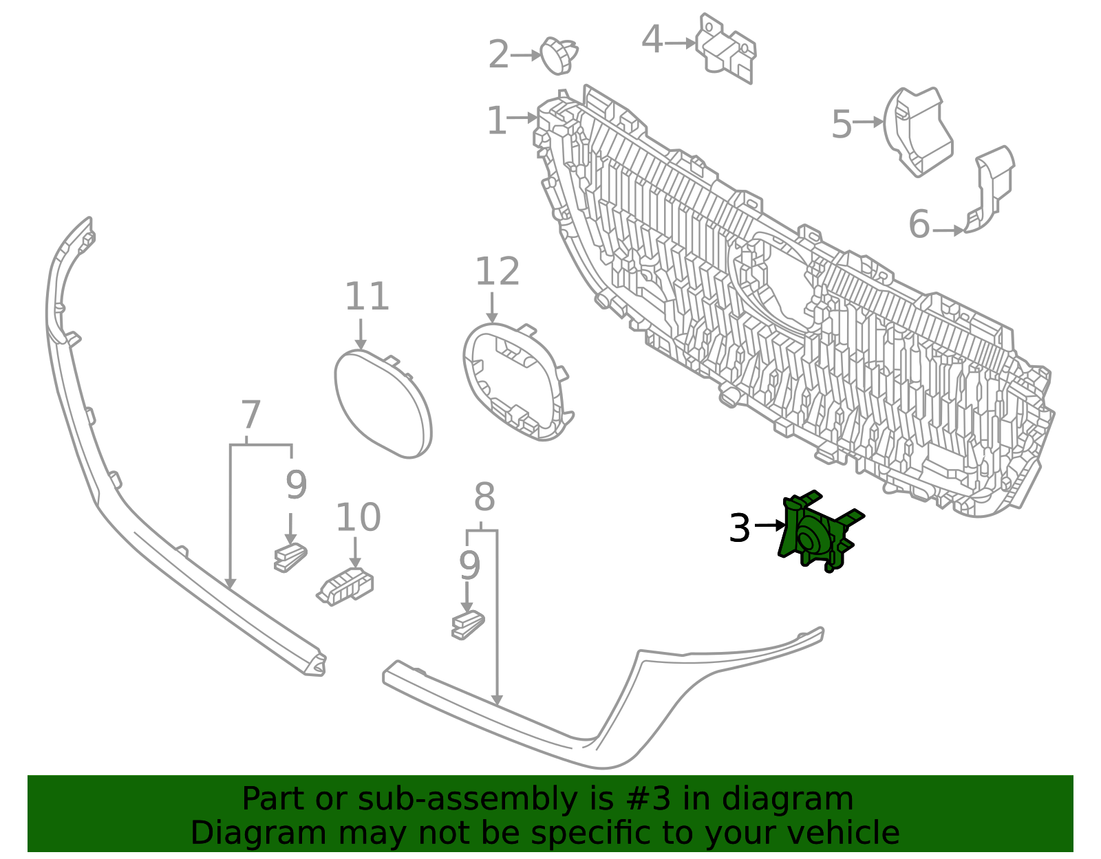 2024-2025 Mazda CX-90 Grille Bracket KR9R-50-7B1A | OEM Parts Online