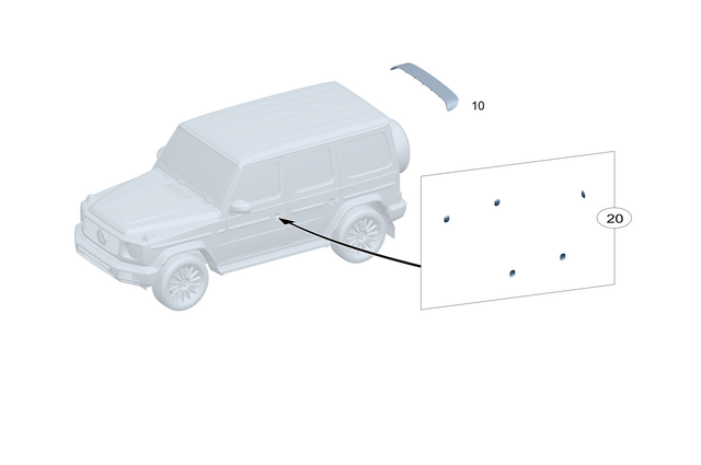 4657201300 - Exterior Detachable Parts: Handle Recess for Mercedes-Benz Image