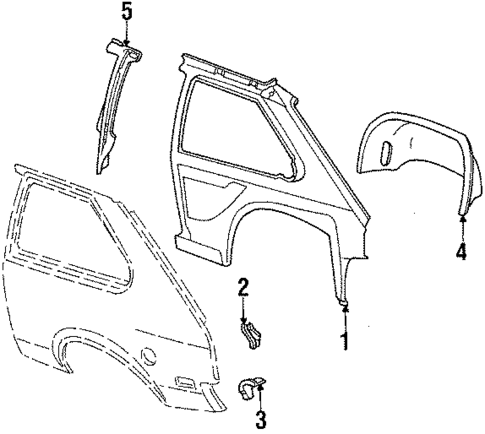 Inner Components for 1987 Chevrolet Chevette #1