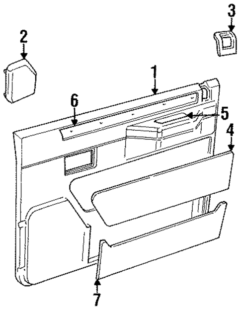 Interior Trim - Front Door for 1993 Land Rover Defender 110 #0