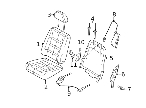 Front Seat Components for 2006 Ford Five Hundred #0