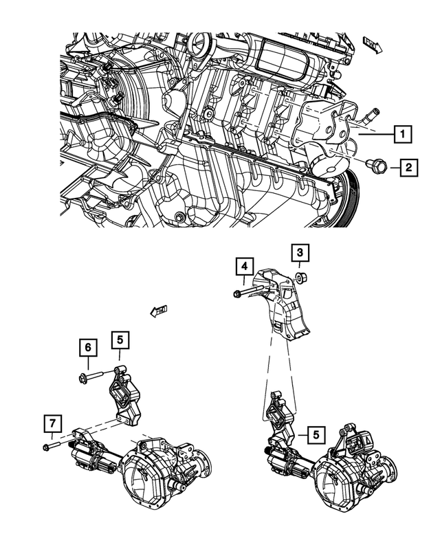 6509449AA - 3.0L Turbo Diesel; Engine: Hex Flange Head Bolt, Mounting for Mopar Image
