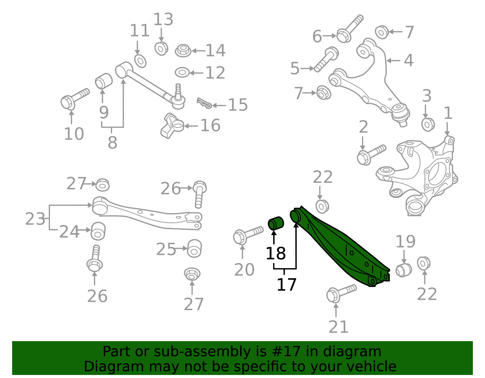2017-2025 Subaru Lower Control Arm 20250FL040 | Subaru Parts Store