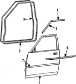 MB549223 - : Door Shell for Mitsubishi: Galant Image