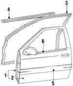 6786216250 - : Door Weather-Strip for Toyota: Tercel Image