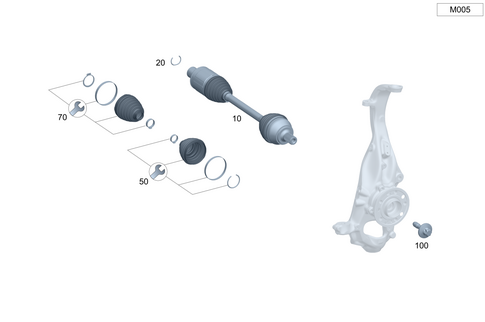 Front Axle Shaft for 2025 Mercedes-Benz Maybach EQS 680 SUV #0