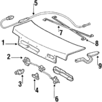 4680SD4A11ZZ - Body: Deck Lid for Acura: Legend Image