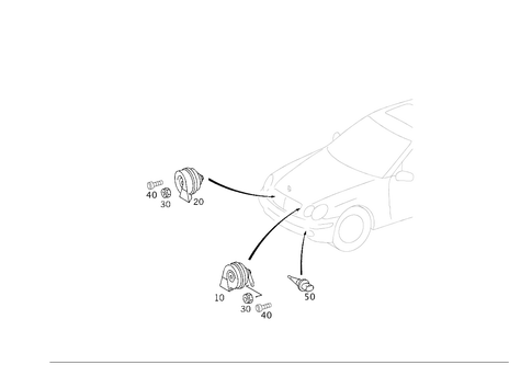 Horn and Outboard Temperature Indicator for 2002 Mercedes-Benz C 320 #0