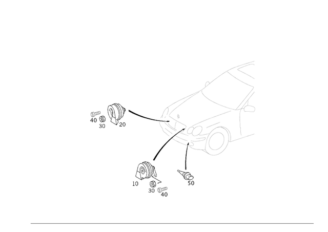 65421220 - Electrical Equipment and Instruments: Horn for Mercedes-Benz Image image