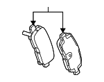 1710945 - Brakes: ACDelcoâ„¢ Brake Pads for Buick: LaCrosse, Rendezvous | Chevrolet: Impala, Monte Carlo, Venture | Oldsmobile: Silhouette | Pontiac: Aztek, Montana Image