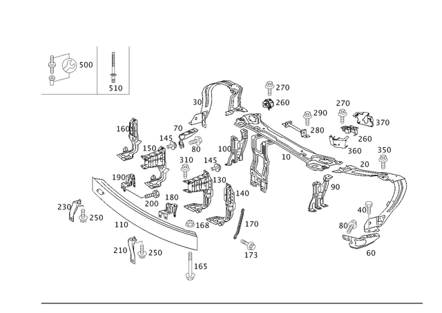 2036202195 - Cowl, Front Panel: Cover Sheet for Mercedes-Benz: C230, C240, C280, C32 AMG, C320, C350 Image image