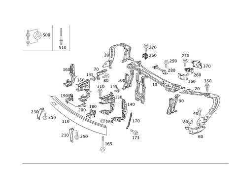 Front Stiffening and Radiator Support for 2006 Mercedes-Benz C230 #0