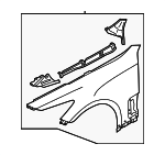 66320J5001 - : Fender Assembly for Kia: Stinger Image