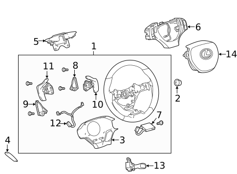 Steering Wheel & Trim for 2015 Lexus RX350 #0