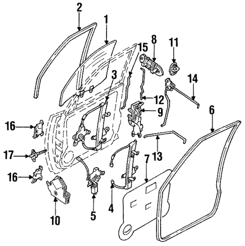 Front Door for 1991 Nissan Sentra #0