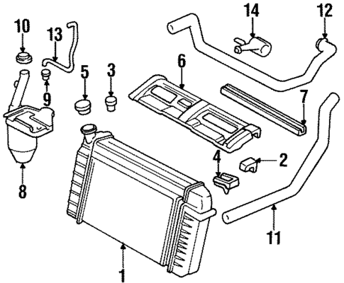 Radiator & Components for 2002 Pontiac Firebird #1