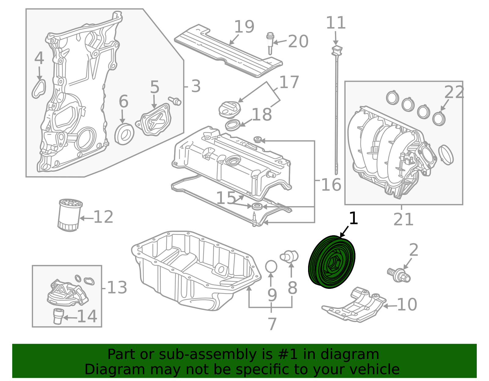 13810-R40-A01 - Pulley 2008-2015 Honda | Honda Parts Online