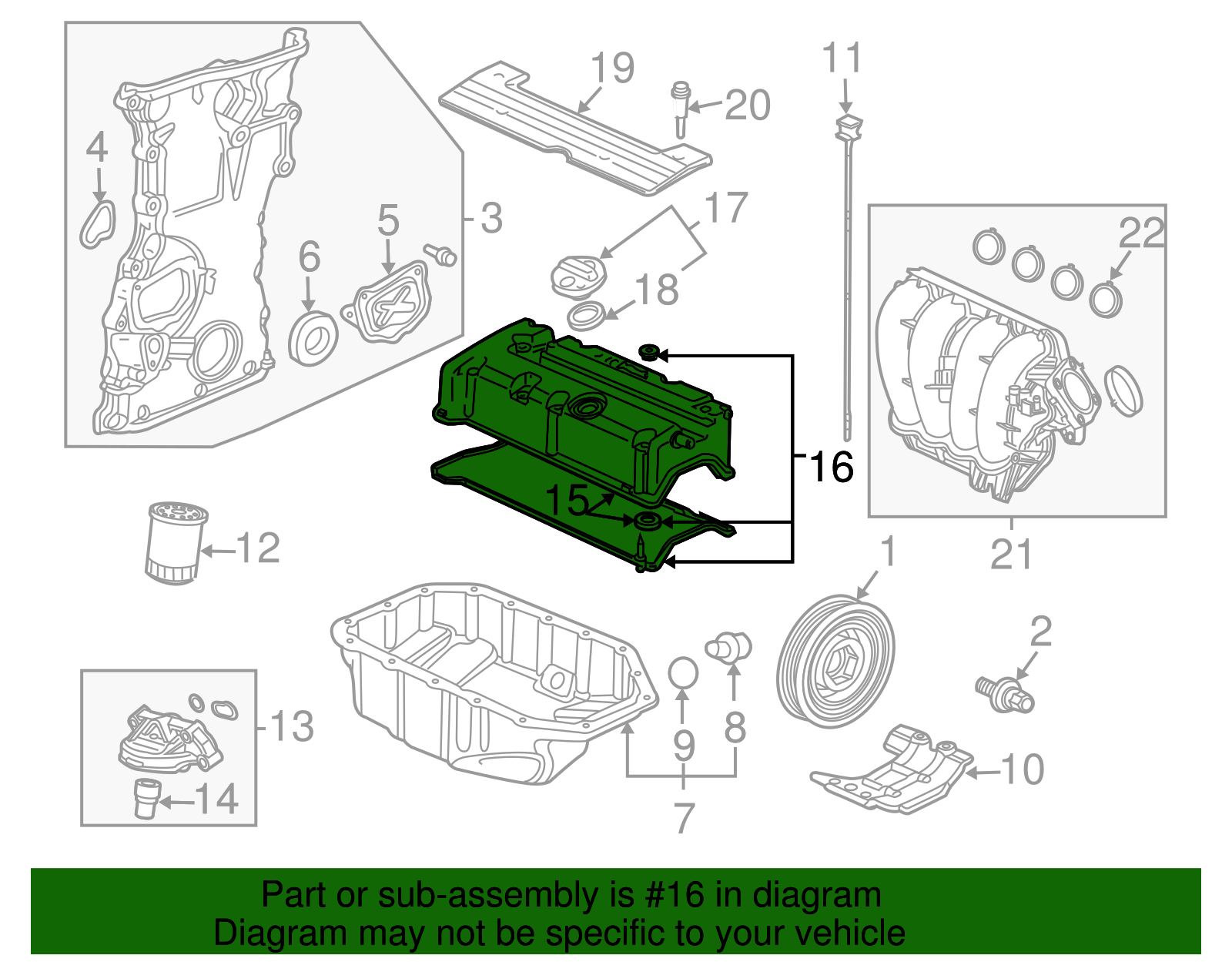 thumbnail image 2 of OEM Honda Valve Cover Gasket Kit 12030-R44-A00 - Civic, Accord, CR-V, TSX 2.4L 2 of 6