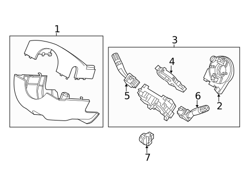 Shroud, Switches & Levers for 2017 Ford Police Interceptor Utility #1