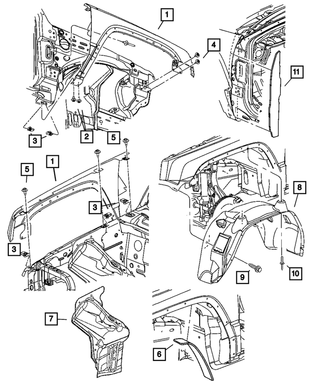 5161876AF - Body Sheet Metal Except Doors: Suspension Support, Right for Mopar Image