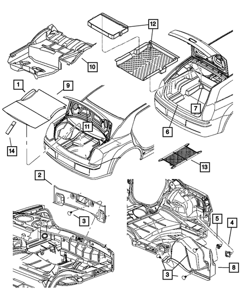 Carpets, Floor Mats, Load Floor, and Silencers for 2008 Dodge Charger #1