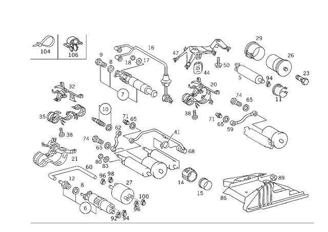 2084761726 - : Hose for Mercedes-Benz Image