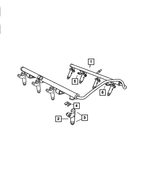 Fuel Rail and Injectors for 2008 Chrysler Aspen #0