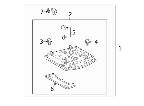 Overhead Console for 2013 Lexus ES350 #0