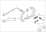 34411165020 - : Right Hand Brake Bowden Cable for BMW Image