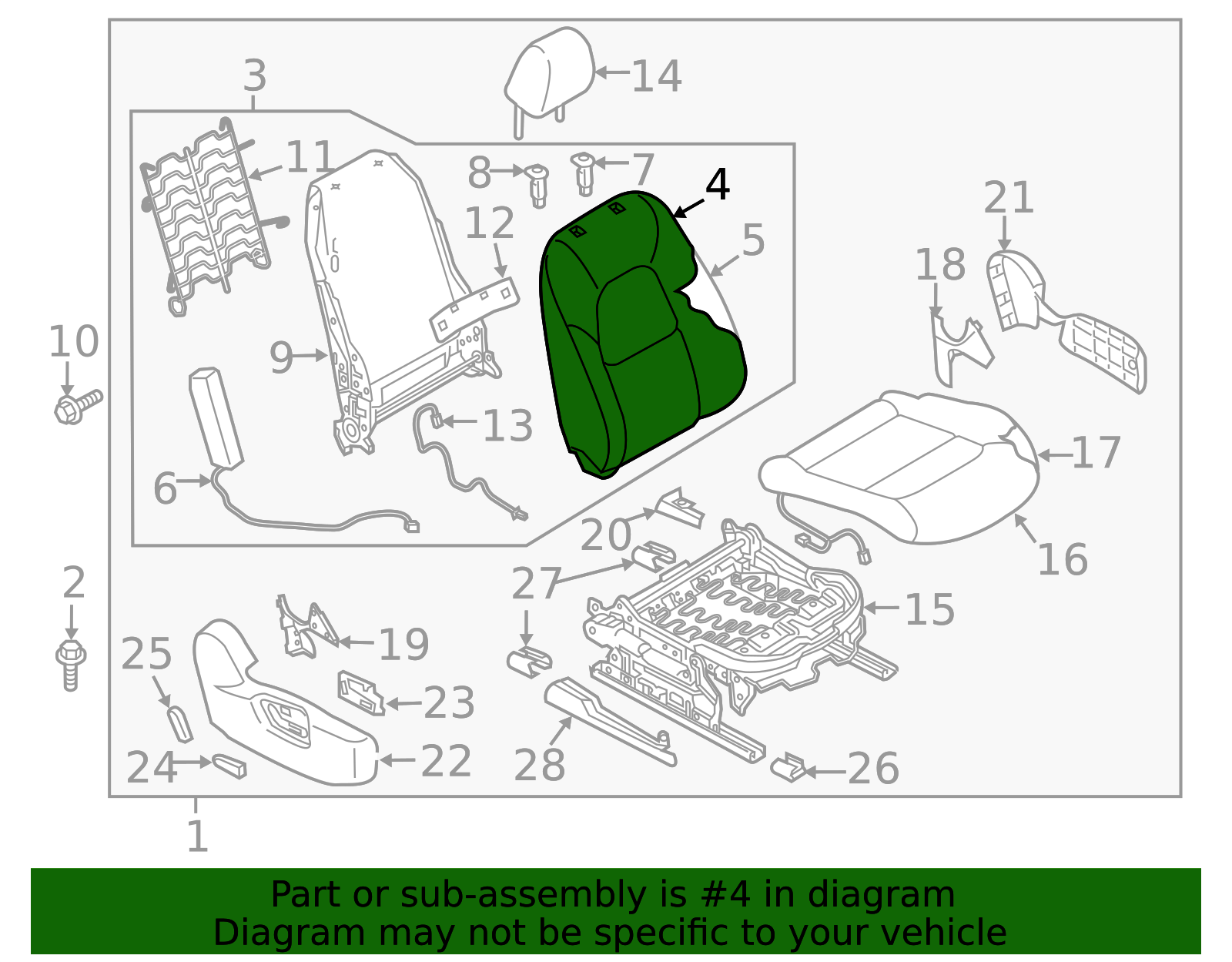 KN3V-88-131-02 - Seat Back Cushion Cover - 2019-2023 Mazda CX-5