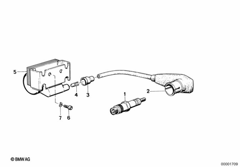 Ignition Wire, Spark Plugs for 1993 BMW-Motorrad R 100 RT #1