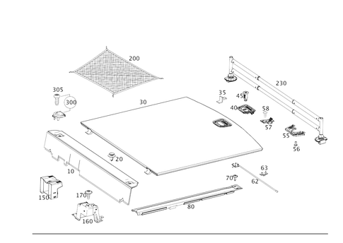 Load Compartment Floor for 2016 Mercedes-Benz GLE450 AMG #0