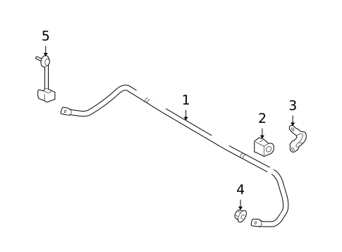 Stabilizer Bar & Components for 2010 Ford Edge #1