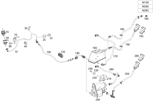 4760436 - Fuel System: Hose Bracket for Mercedes-Benz Image image